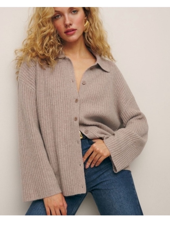 Reformation Sweaters - Reformation Ribbed Knit Sweater - Taupe
